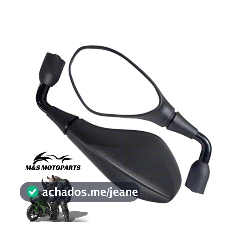 Retrovisor Bmw F800 Haste Curta Rebaixada 90° Convexa Rosca Yamaha - Par