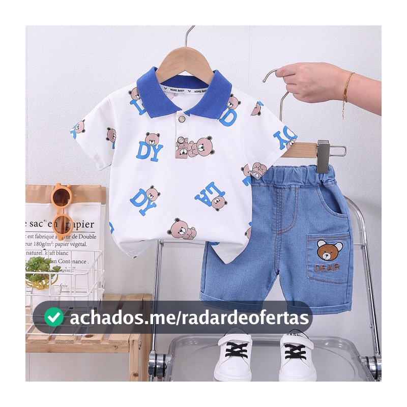 0-5 Anos De Idade Baby Boy Summer Simple Clothes Set Camisa Polo Moda Infantil + Calção De Algodão Conjunto De 2 Peças