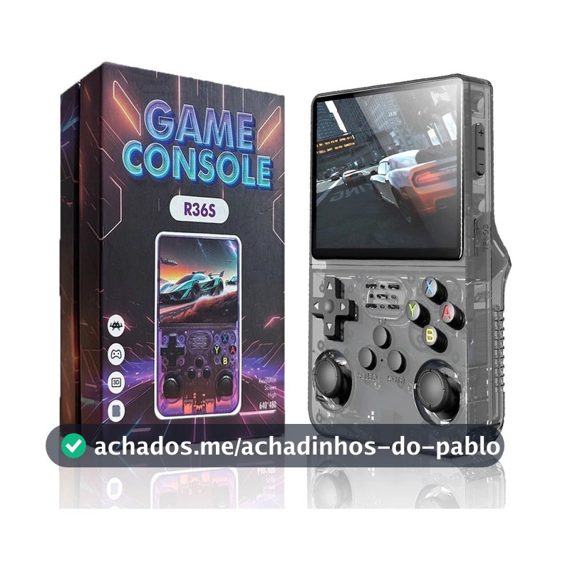 Console Portátil R36S + de 15.000 Jogos Vídeo Game 64g Linux Tela IPS 3.5 Polegadas a Pronta Entrega