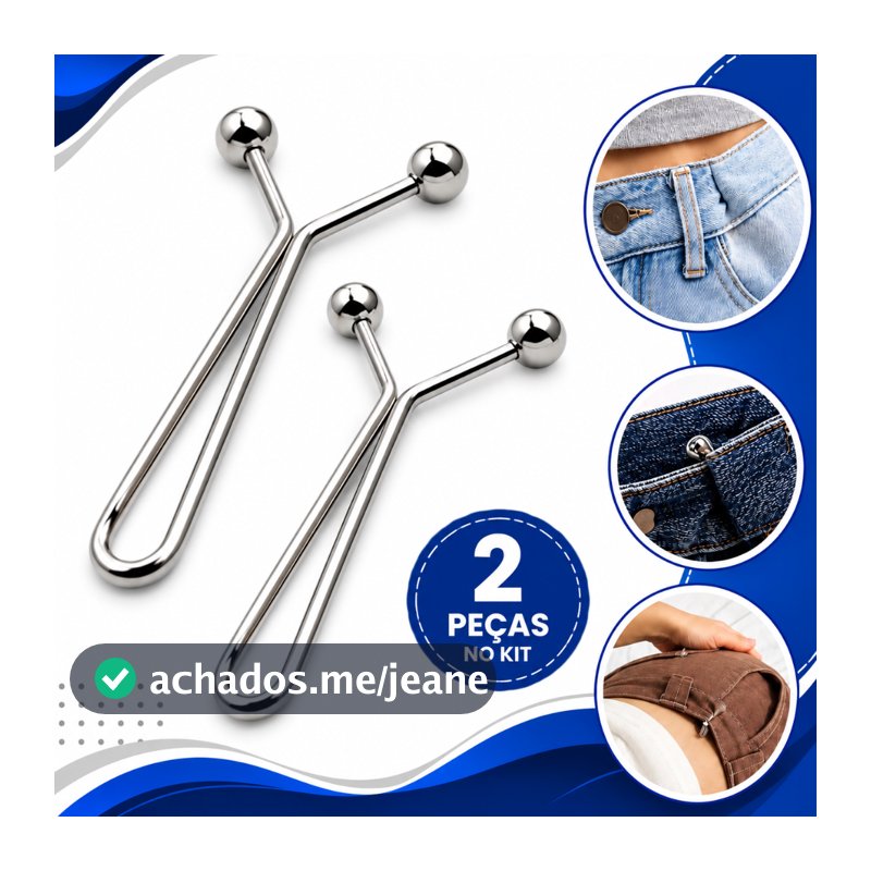 Alfinete Grampo Aperto Ajuste Pence Cintura Calça Roupas Largas