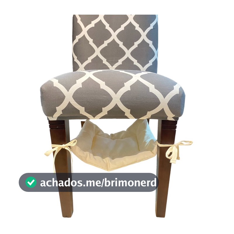 Rede para gato algodão cru cama suspensa redinha para cadeira