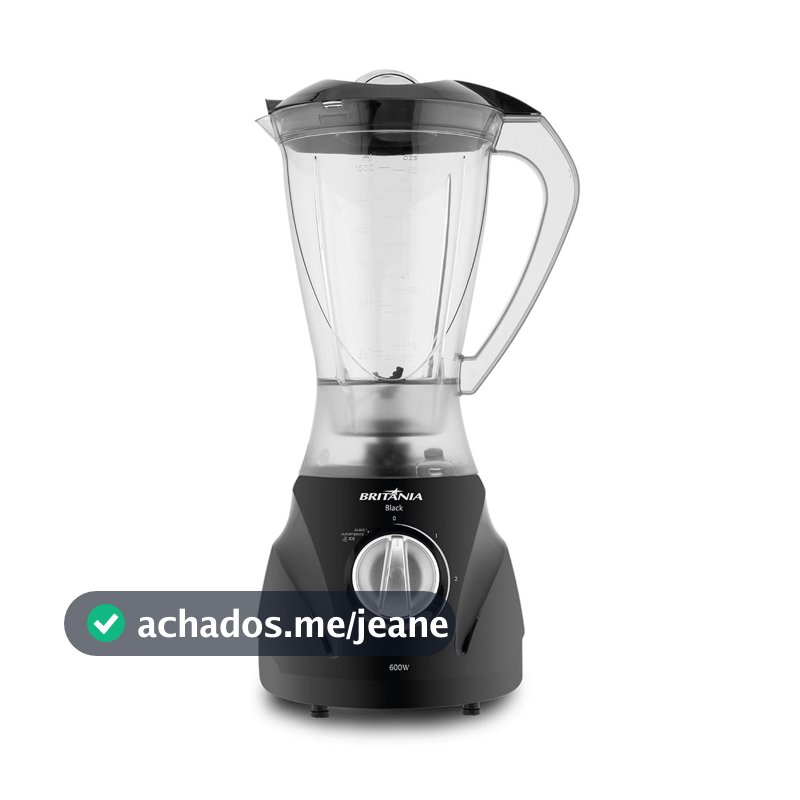 Liquidificador Britânia Black 3 Velocidades 2,1L
