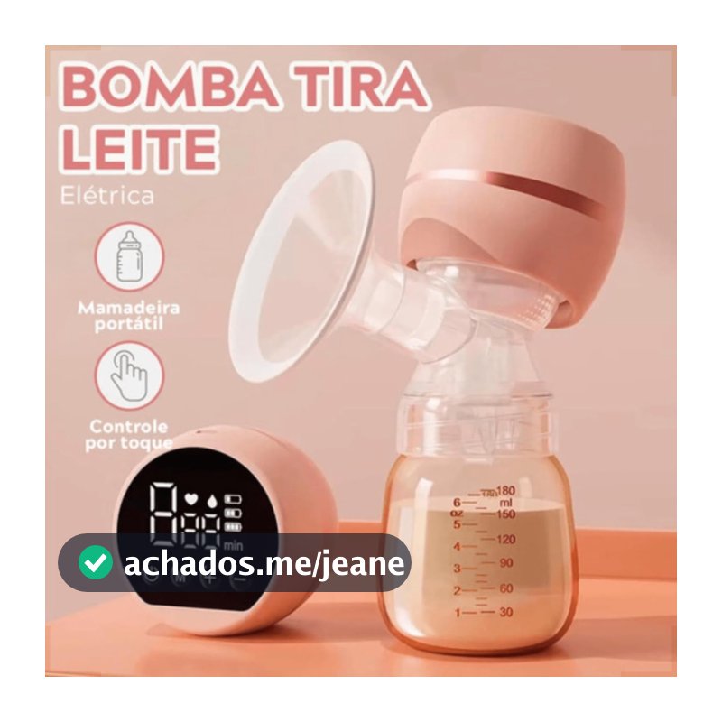 Bomba Tira-Leite Elétrica Portátil Silenciosa Sem Dor com Massagem e Alta Potência de Sucção – Entrega Imediata