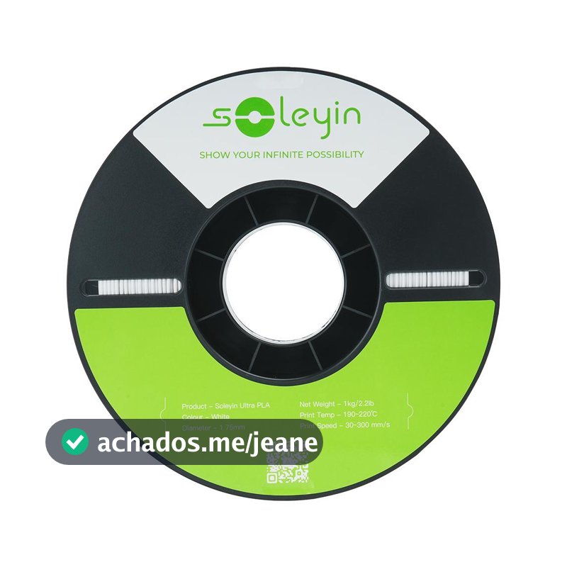 Filamento Creality Soleyin Ultra PLA 1,75mm 1Kg Branco
