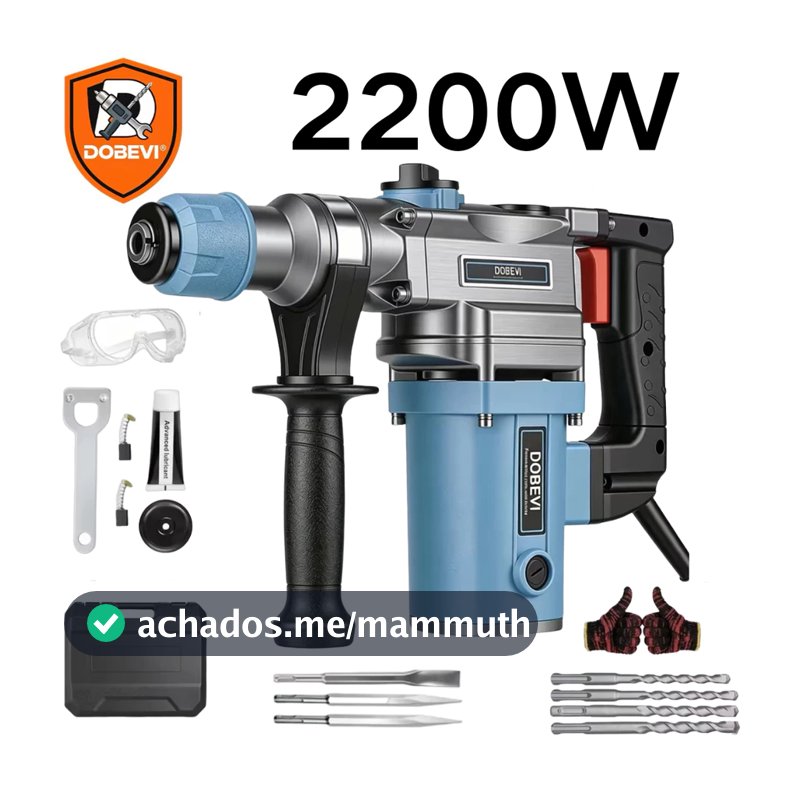 Martelo Rompedor Eletrico De Concreto 2200w 110v/220v Dobevi