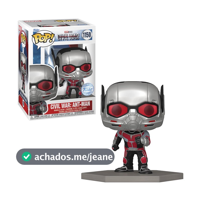 FUNKO POP MARVEL CIVIL WAR EXCLUSIVE - ANT-MAN 1150 NOVO ORIGINAL