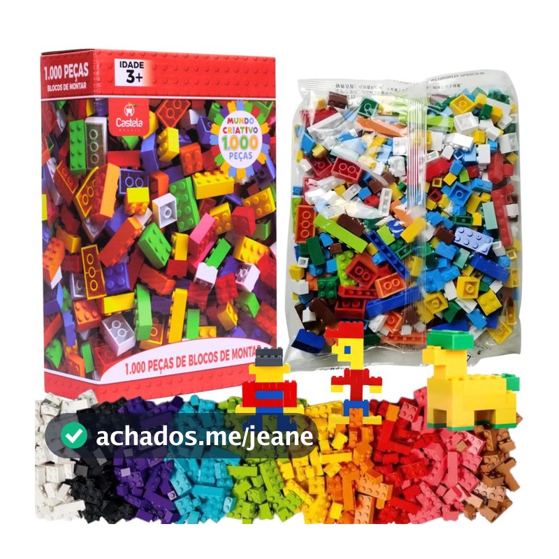 Brinquedo Blocos De Montar Infantil Educativo Castela