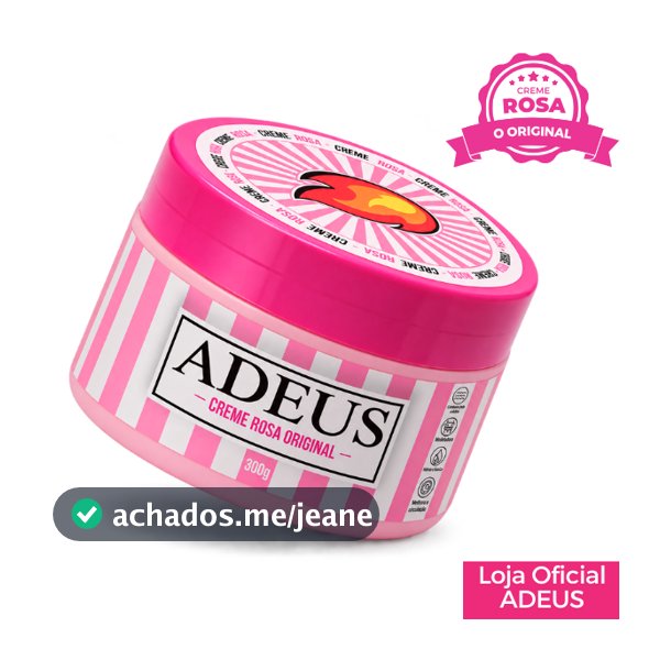 Creme rosa ADEUS original intensivo para pele - 300g