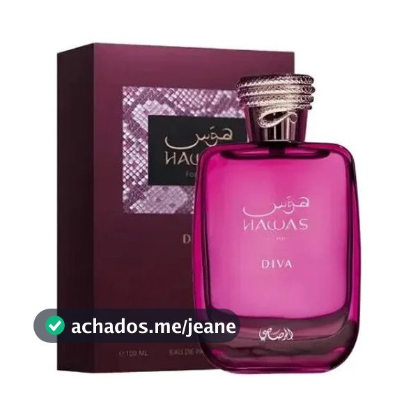 Perfume Árabe Hawas Diva Rasasi Eau de Parfum - 100ML
