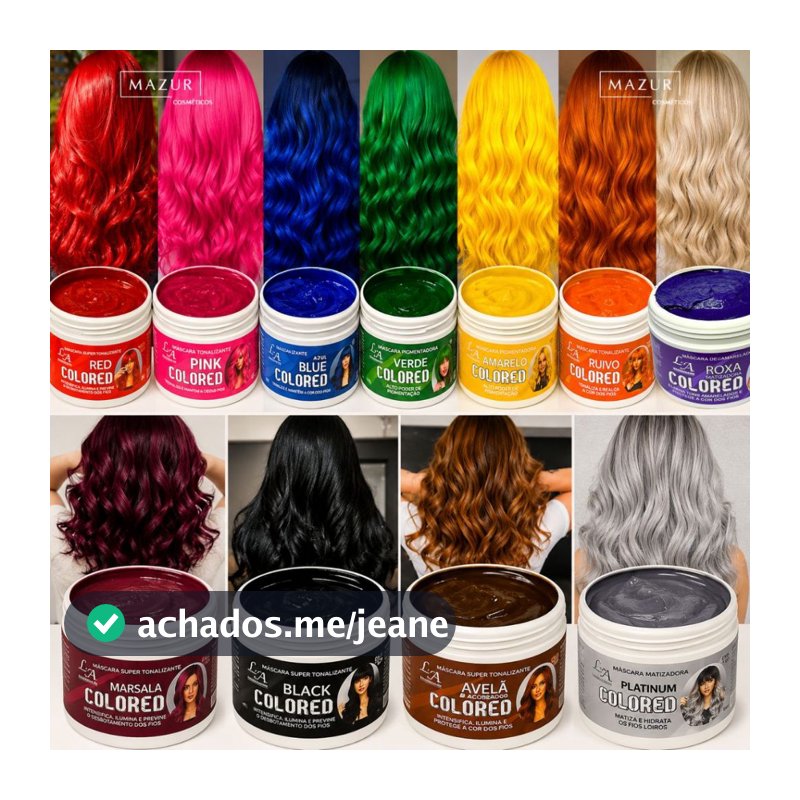 Tonalizante Intenso S/Amônia Resultado 100% Natural L&A Cosméticos 300g