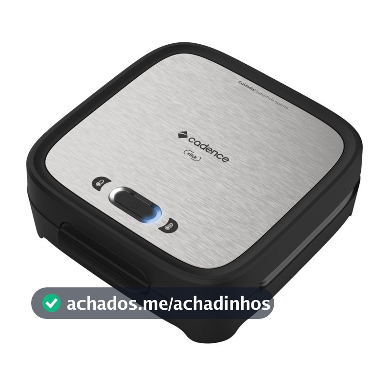 Sanduicheira Elétrica Cadence Click Inox