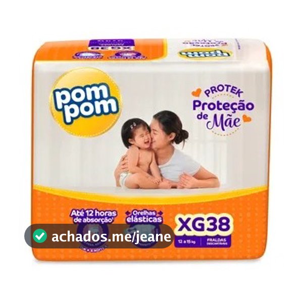 FRALDA POM POM PROTEK MEGA XG 38UN