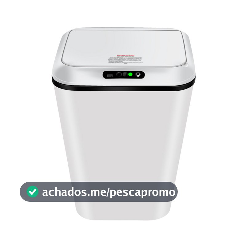 Lixeira Sensor Automática Inteligente de Banheiro Cozinha Escritório Capacidade 16 Litros