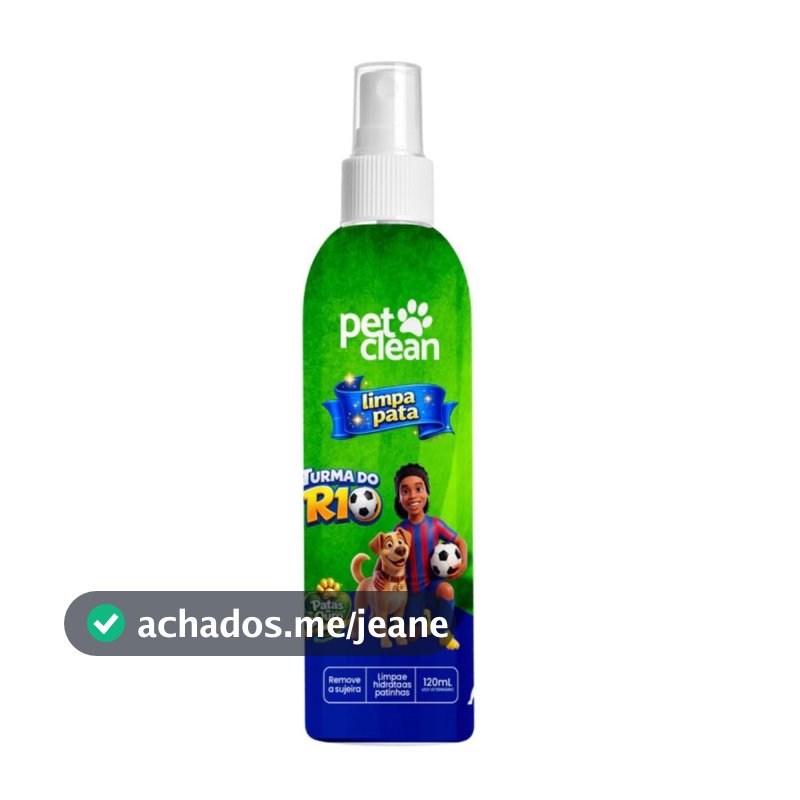Limpa Patas Pet Clean Caes e Gatos Turma do R10 120ml
