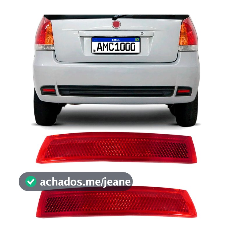 Par de Refletor Traseiro Palio 04 a 12 Vermelho Ld Le