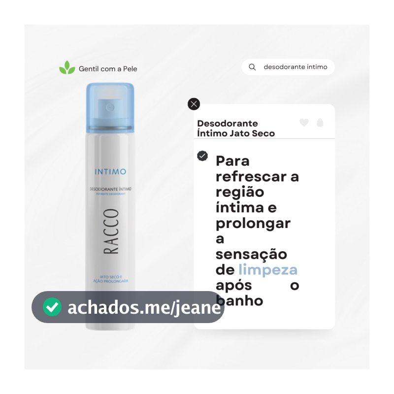 Desodorante Íntimo Jato Seco, 100ml