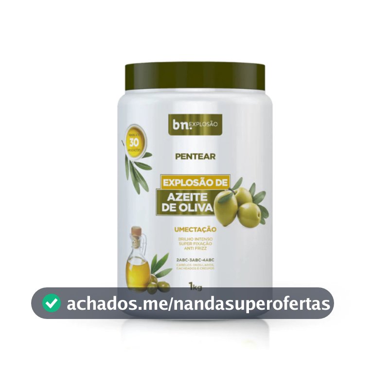 Creme de Pentear Beleza Natural Explosão de Azeite de Oliva 1Kg