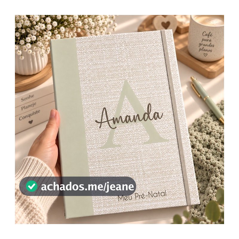 Pasta Gestante Personalizada A4 | Porta Exames Pré-Natal | Organizador de Ultrassons e Documentos do Bebê