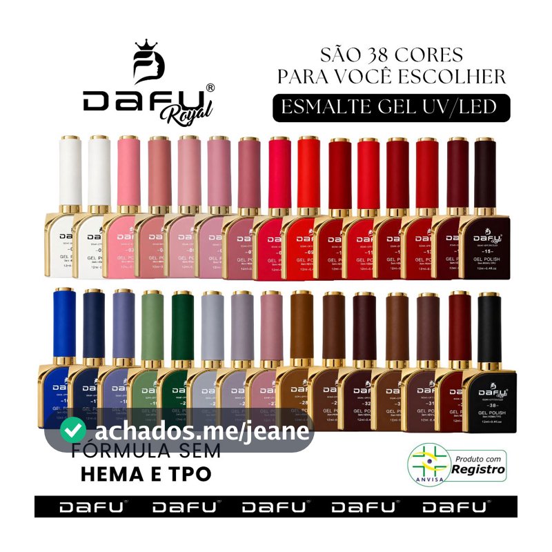 Esmaltes em Gel Dafu Esmalte Gel Uv Led Para Cabine Lançamento Promoção Atacado 12ml