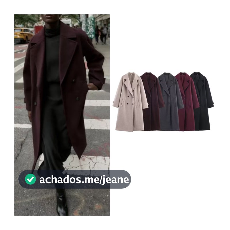 Feminino outono novo estilo europeu americano Casual solto de manga comprida casaco duplo Breasted3046298