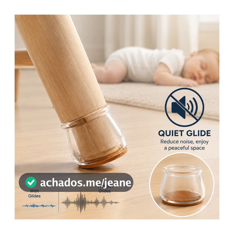 12 Pcs Capas De PéS De Cadeira Anti-Deslizante Anti-RuíDo Protege Piso Resistente À Desgaste Anti-Sujeira E ÁGua