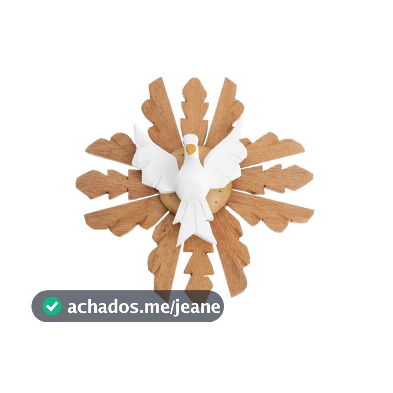 Divino Espirito Santo branco madeira Mod.2 artigos religiosos espirito santo parede casa religioso decoração