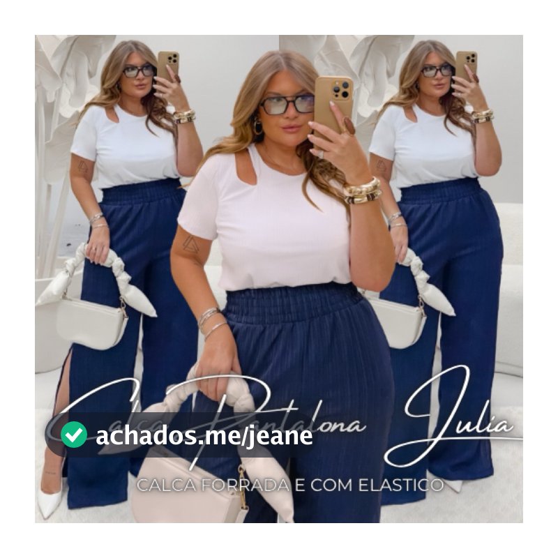 Calça pantalona plus size e slim size moda feminina elástico forrada quentinha