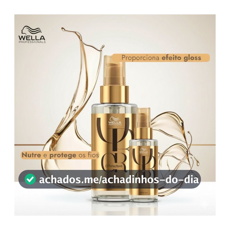Óleo Capilar Wella Shiny & Smooth | 30ml | Cabelos macios e brilhantes