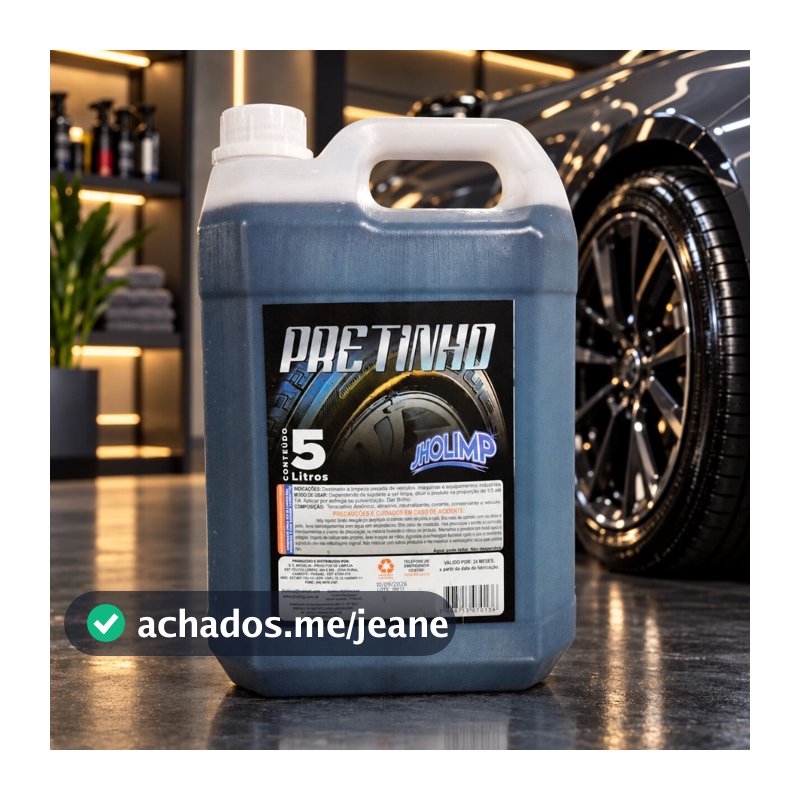 Pretinho para Pneu Automotivo Brilho Molhado Galão 5L Jholimp