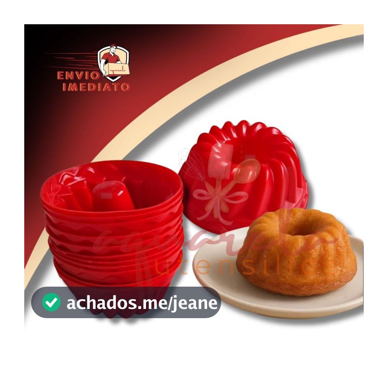 Forminha Vulcão de Silicone Pudim Bolo Cupcakes Assadeira Antiaderente Confeitaria