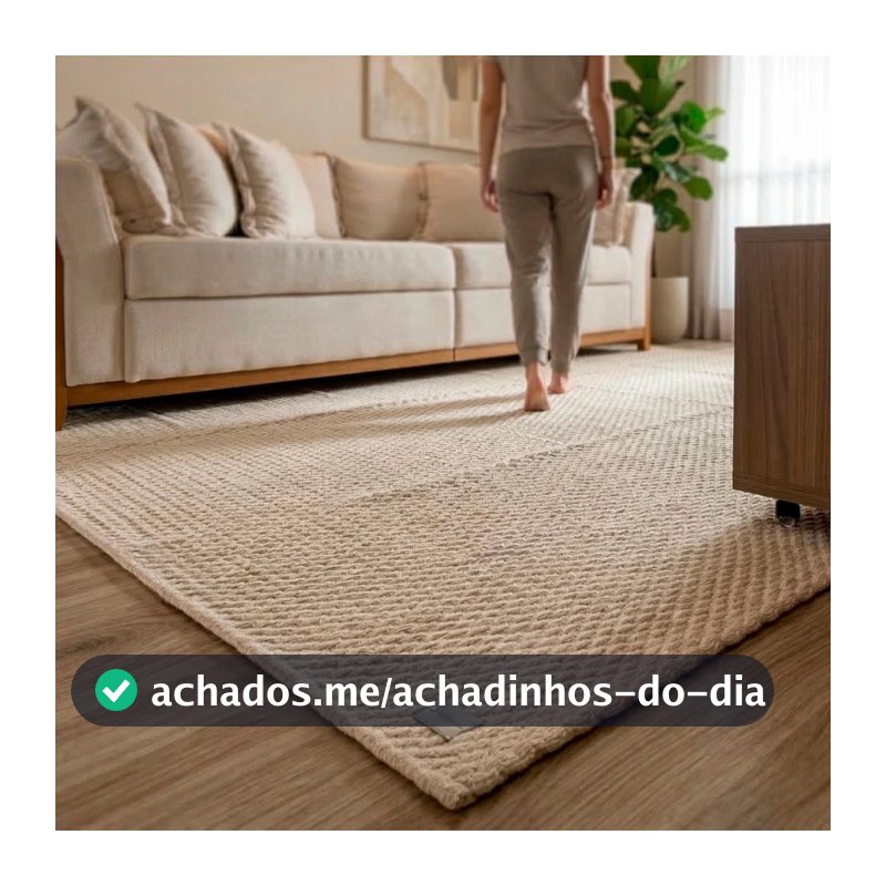 Tapete Para Sala Lavável à Máquina 100% Algodão Grande
