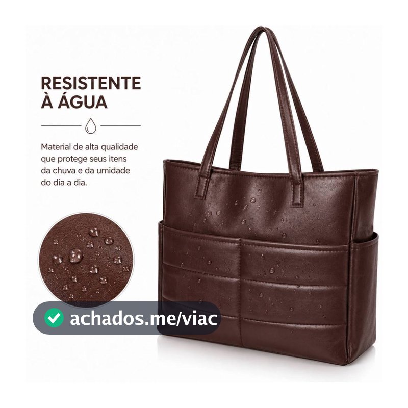 Bolsa Feminina Grande de Ombro Tote Alça Reforçada para Trabalho Elegante Cabe Notebook Faculdade