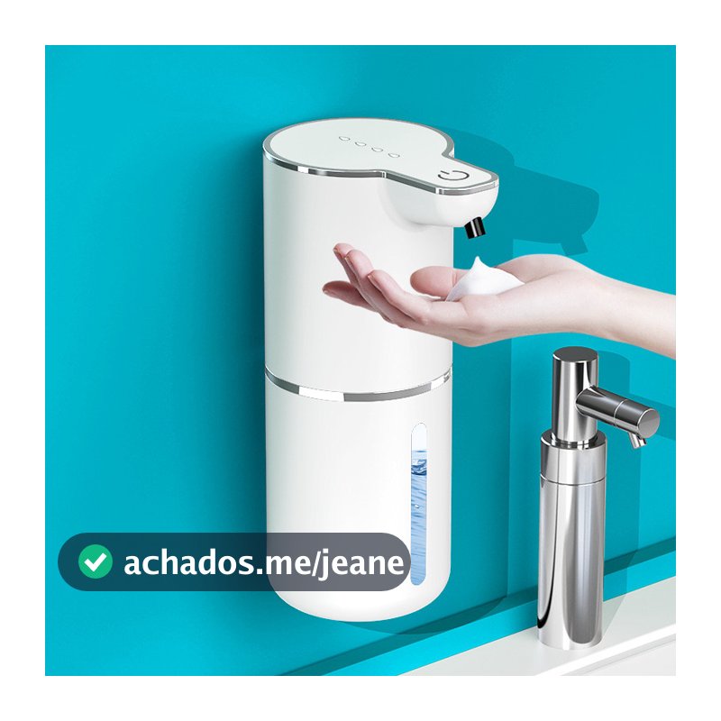 Dispenser Automático de Sabonete com Sensor Infravermelho –  Recarregável USB-C 380ml para Espuma e Sabonete Líquido