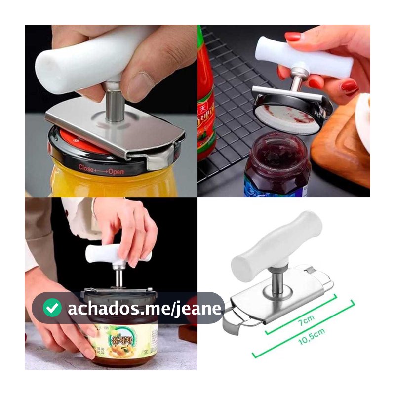 Abridor Manual Ajustável Tampa Pote Vidro Conserva Frasco (7081)