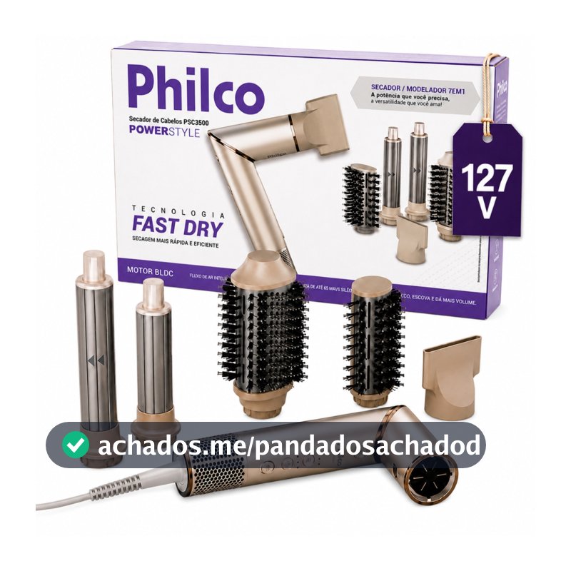 Secador De Cabelos 4 Em 1 Dobrável PSC3500 127V Philco
