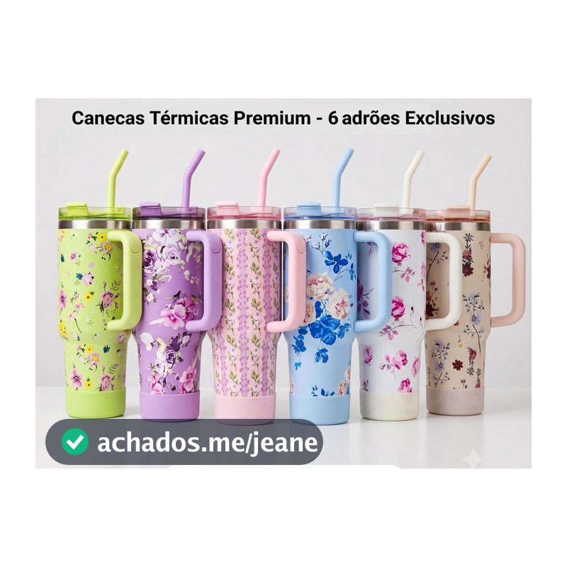Copo Térmico Inox 1200ml GIGANTE | Isolamento Frio/Quente Máximo 48h+ | C/ Alça, Canudo & Tampa