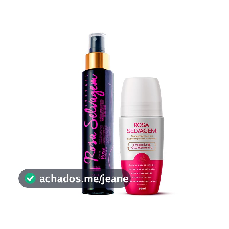 Kit Óleo + Desodorante Rosa Selvagem - Suas áxilas sem manchas e hidratadas.