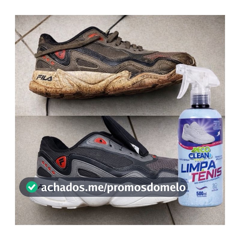 Limpa Tênis Spray Eco Clean Power 500ml Limpeza Profunda Remove Sujeiras Encardidos Fácil Aplicação