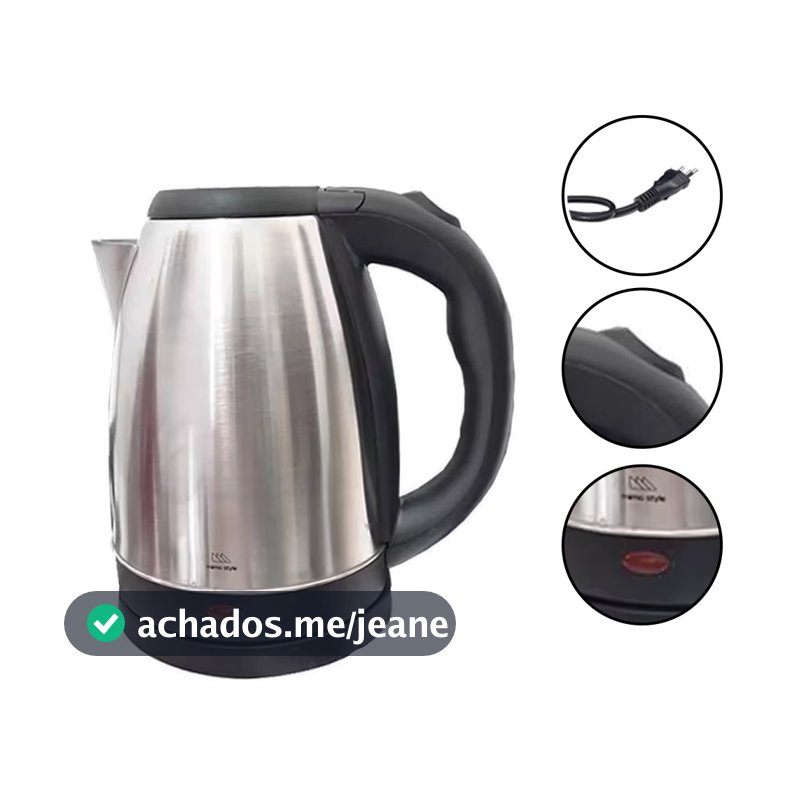 Chaleira Jarra Eletrica Desligamento Automático 1,8 Litros Inox Ch03 1150w