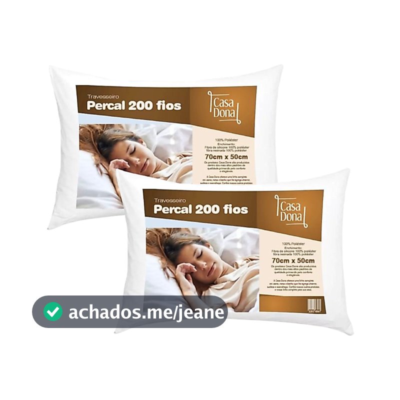 Kit 02 Travesseiros Alto Firme Antialérgico 70x50cm Fibra Siliconada Importada Tecido Microfibra