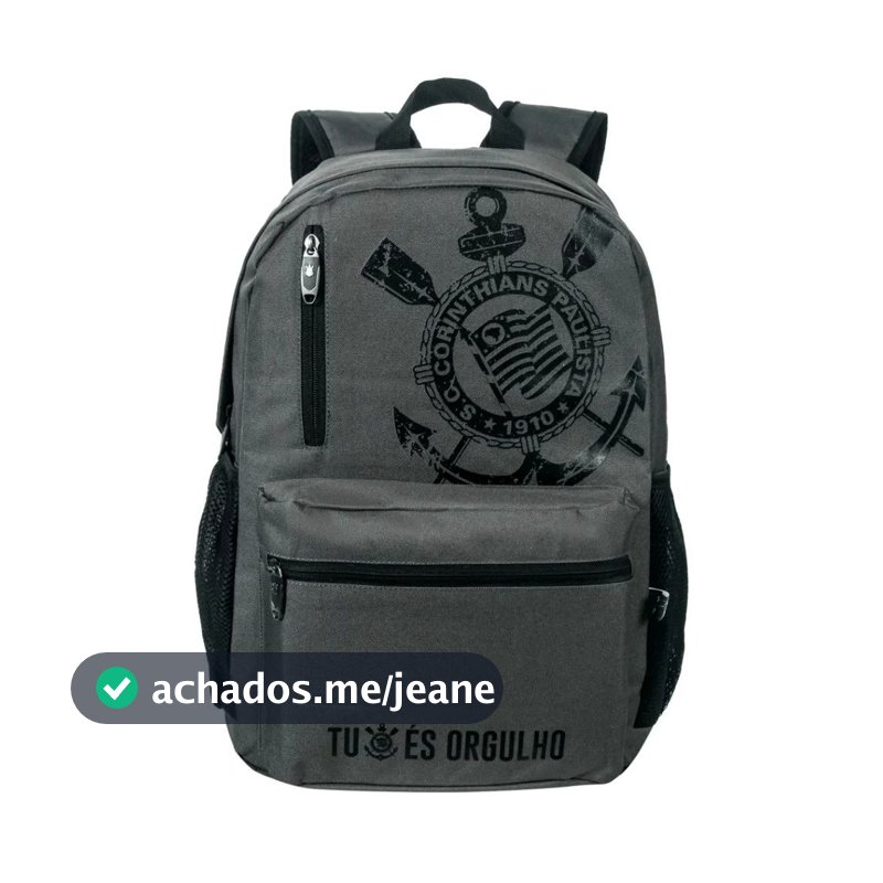 Mochila Notebook Esportiva Corinthians Oficial Bolso Garrafa
