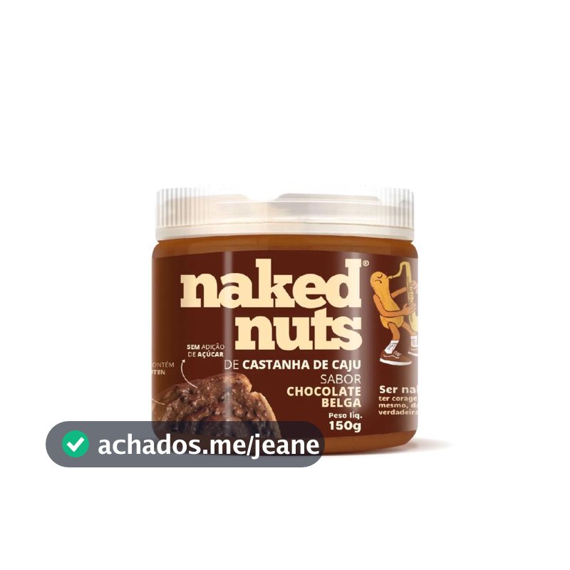 Pasta de Castanha de Caju com Chocolate Belga Naked Nuts 150g