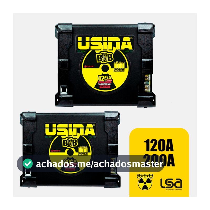 Fonte e Carregador de Bateria Dynamic Bivolt Automática Super Capacitor para Som Automotivo e Caixa Bob de 120A ou 200A