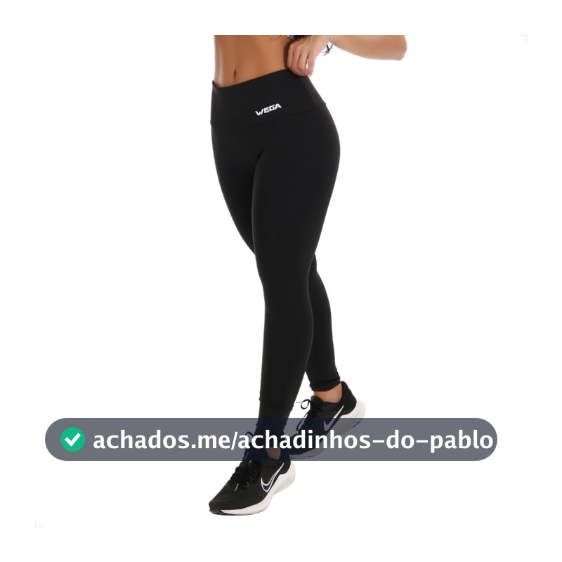 Calça Legging Feminina  Cós Alto Pala Dupla Fitnes Academia Suplex Leg Roupa Treino
