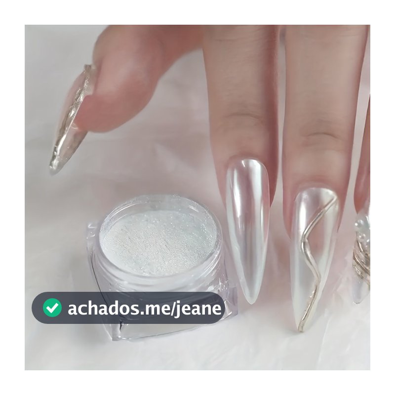 Kit 6 Pó Luz Da Lua Cromado Efeito Holográfico Laser Glitter Mágico Unha Gel Luxo Pronta Entrega