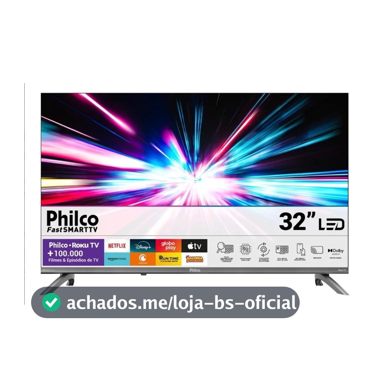 Smart Tv 32 Philco Roku Tv Dolby Áudio Hdr10 P32crb