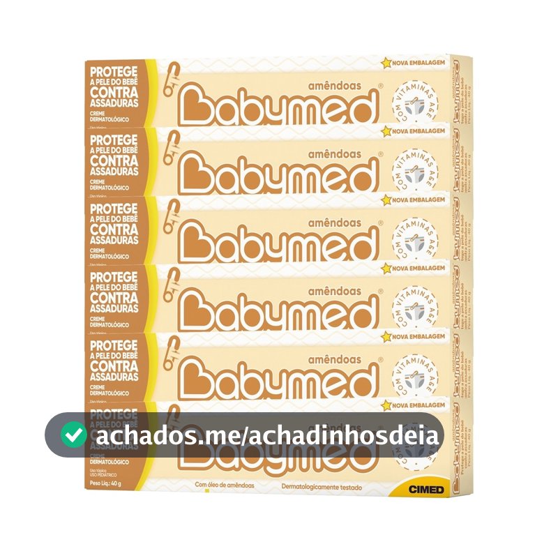Kit 6 und Pomada Babymed Amêndoas 40g