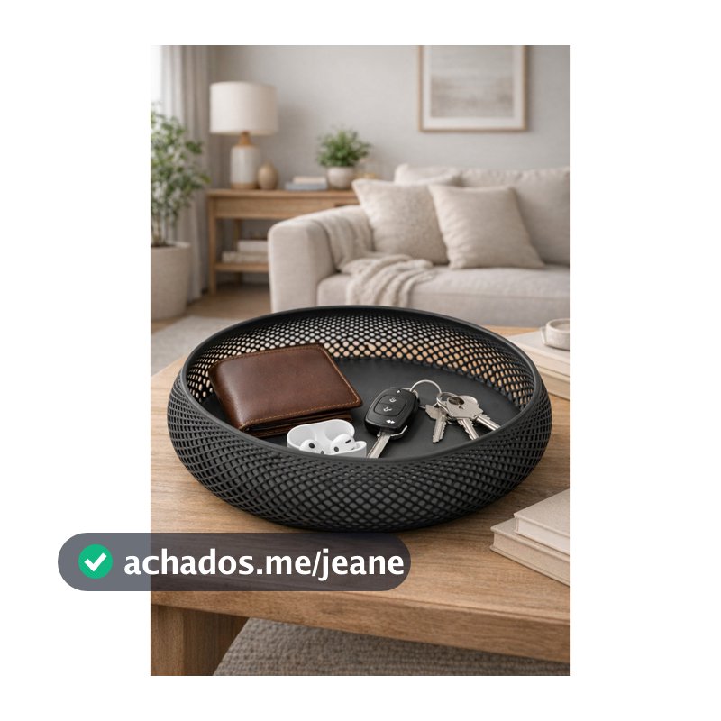 Cesto Organizador de Mesa Decorativo Sala Escritorio Moderno Decoração Porta Objetos Treco Chaves Carteira