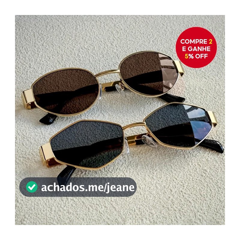 Óculos De Sol Ovais Vintage Com Proteção UV400 , Armação De Metal Para Mulheres E Homens