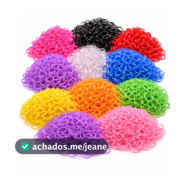1.000 Elástico Pet Shop Silicone Colorido Cabelo Infantil Pulseira Penteado Banho e Tosa